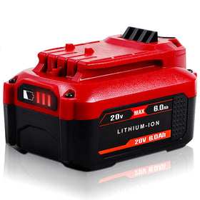TenHutt 20V 6.0Ah battery front view for Craftsman tools with compact design.
