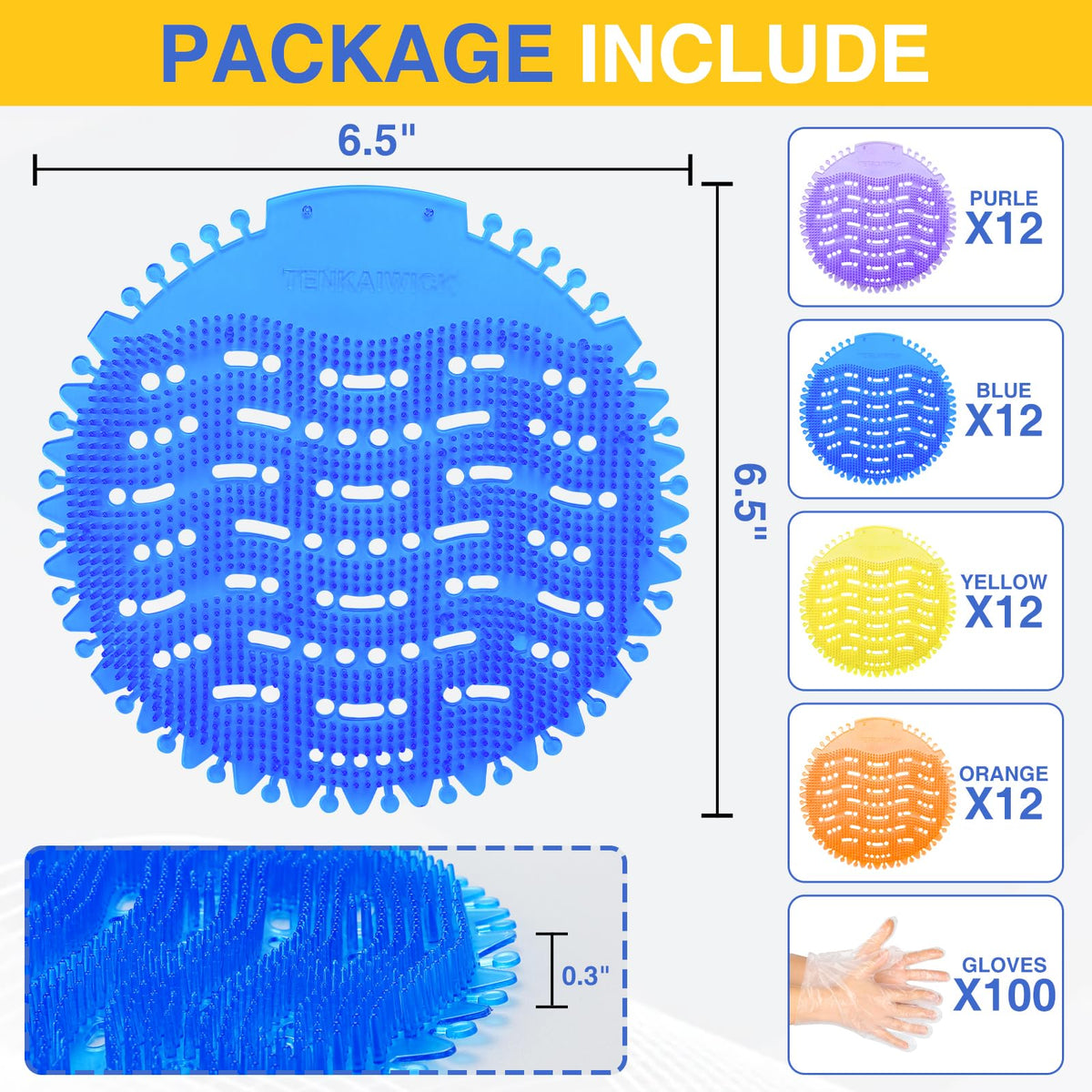 TENKAIWICK disposable padded gloves offer hygienic handling during restroom maintenance