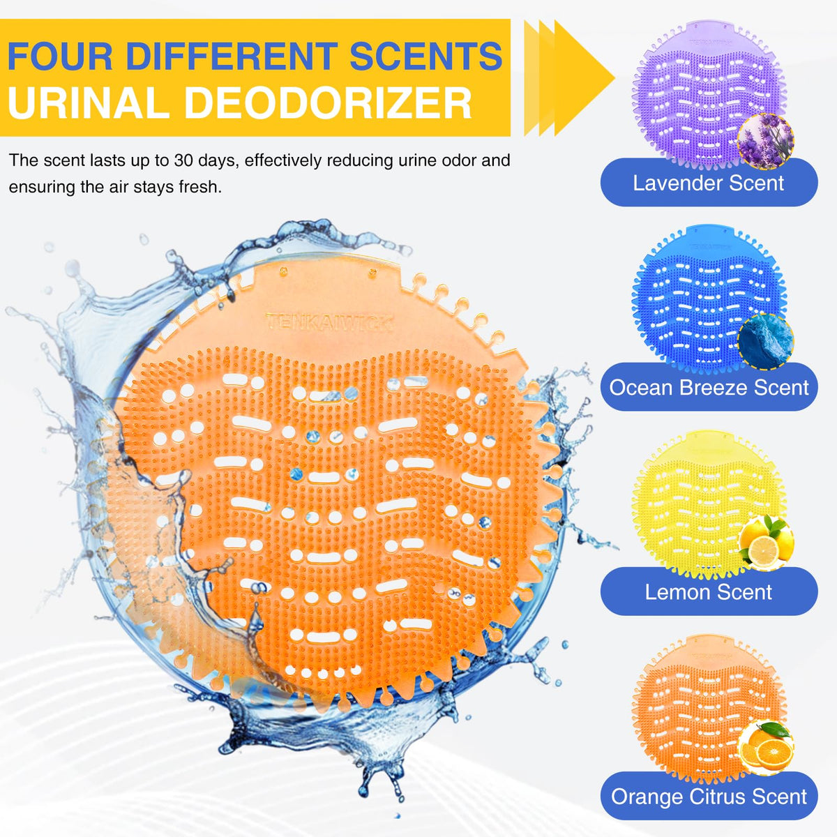 TENKAIWICK lemon scent packets provide fresh citrus in restrooms