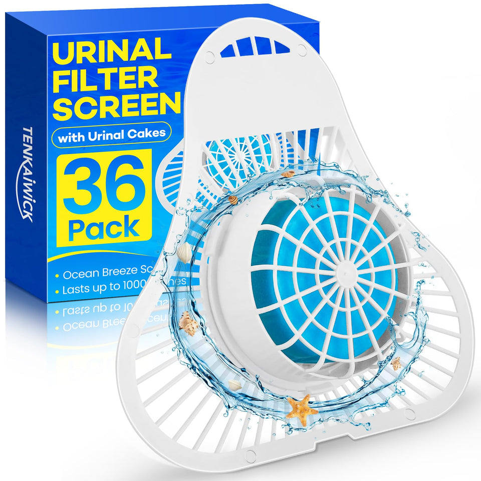 TENKAIWICK urinal screen with ocean-breeze scent delivering long-lasting odor control.