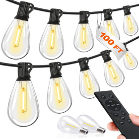 Tenmiro 100ft LED string lights with remote for easy terrace illumination