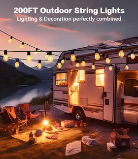 Tenmiro 74+2 LED bulbs provide bright, even fence and patio illumination.