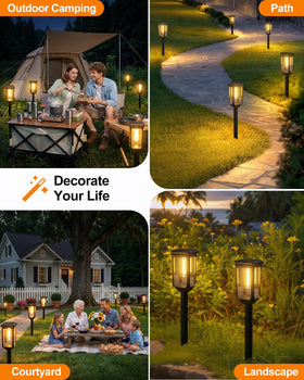 Tenmiro ground-installation solar lights easy to insert into lawn