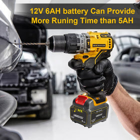 TENMOER DeWalt 12V battery compact dimensions fit securely in cordless tools
