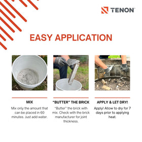 Tenon Refractory Mortar during chimney parging, providing a smooth surface.