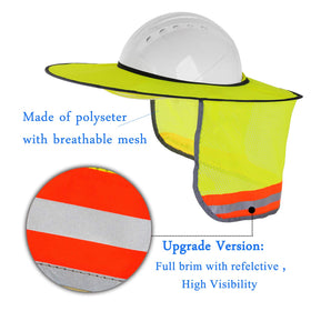 Tenpluszero sunshield full brim mesh keeps sun off neck while working