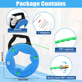 Teodute fish tape 4.5mm diameter balances flexibility and rigidity.