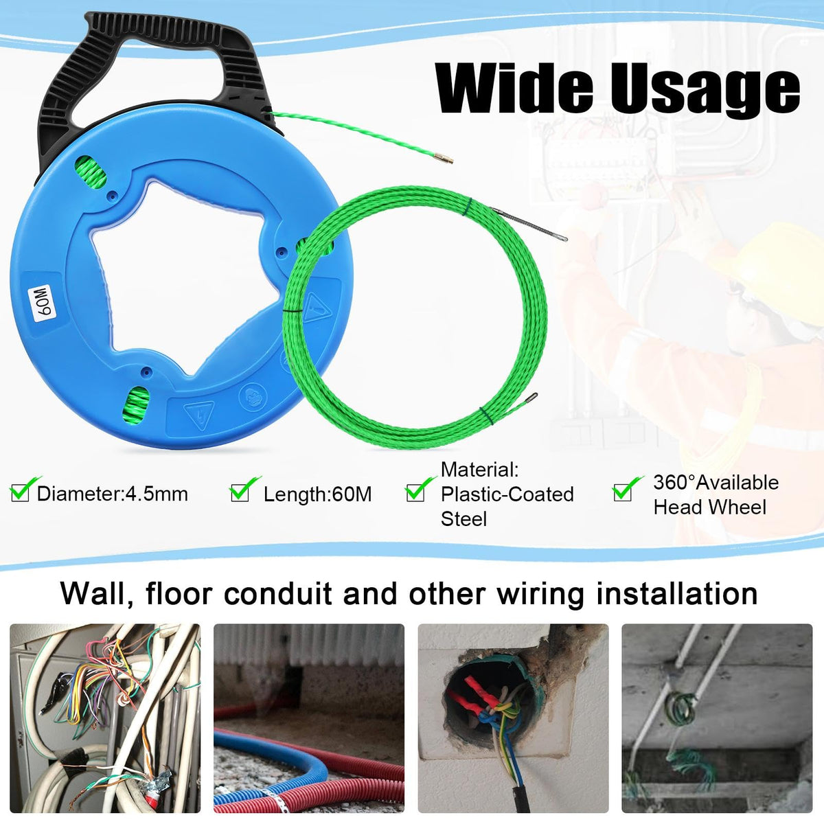 Teodute ergonomic handle provides stable, comfortable operation.