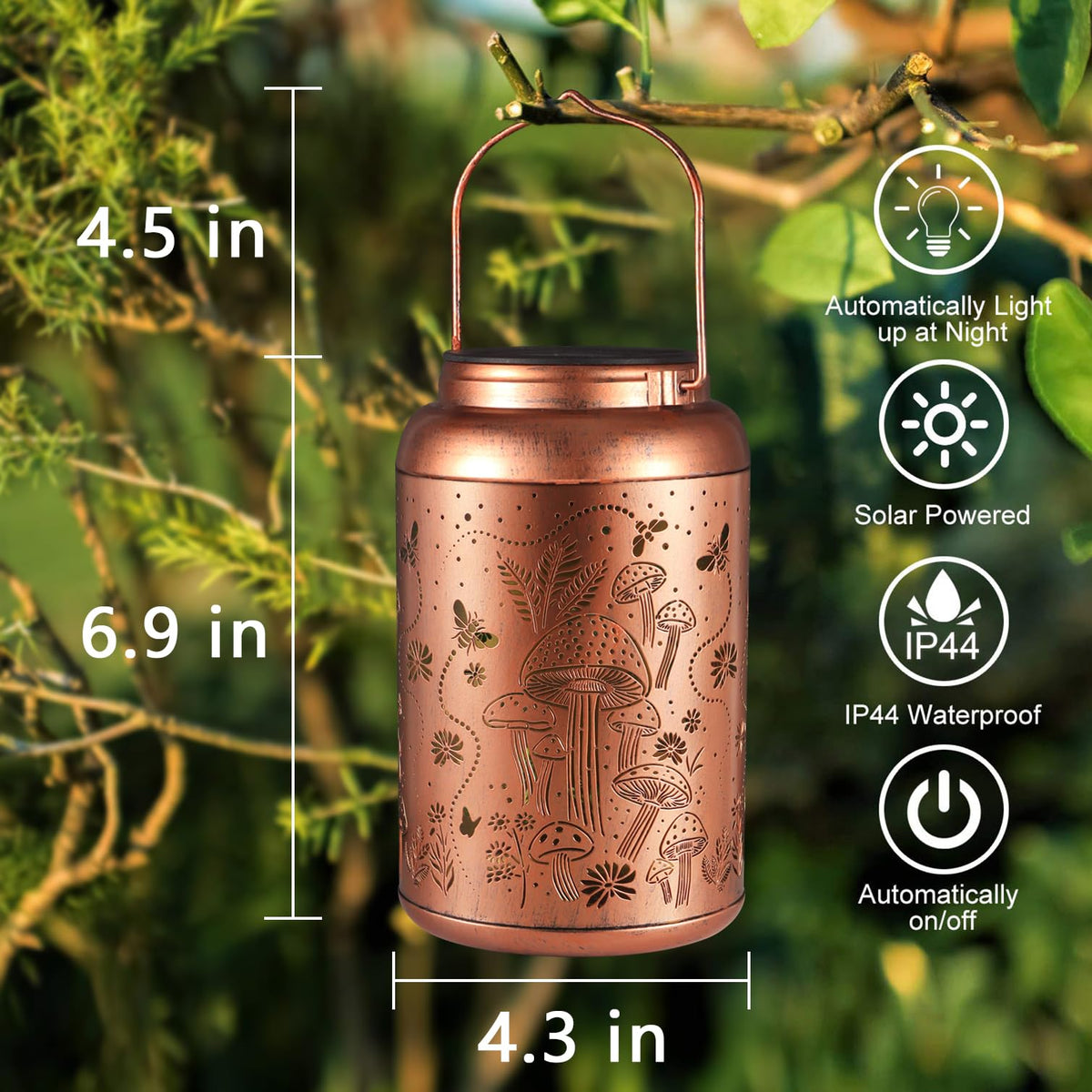 Tepaken bee-mushroom outdoor decor adds charm to yard evenings