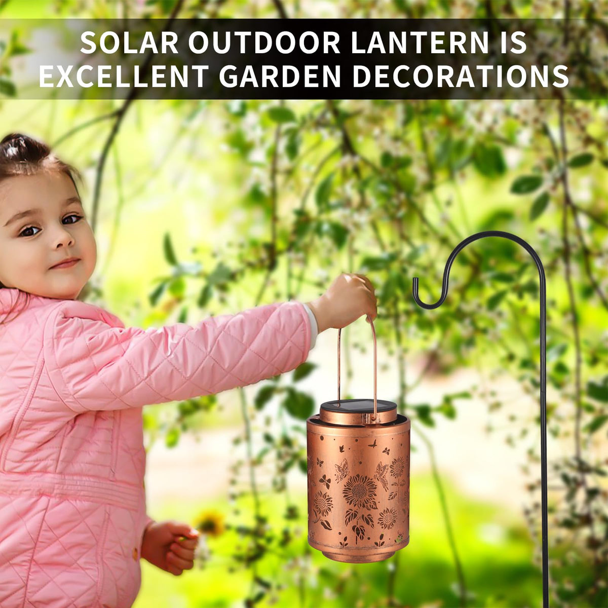 Tepaken butterfly-pattern lantern enhances porches and patios with charm.
