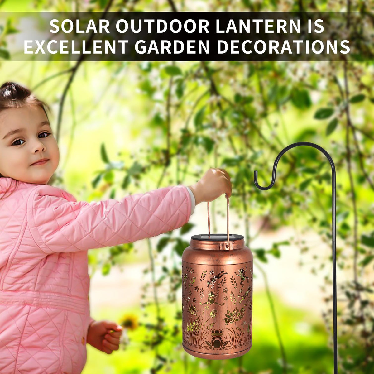Tepaken frog lantern on yard adds curb appeal with soft light