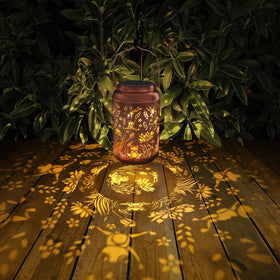 Tepaken frog lantern tabletop display provides cozy garden lighting