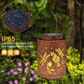 Tepaken lantern can hang from a tree or sit on a table for versatile decor