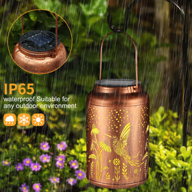 Tepaken hummingbird lantern hanging design ideal for patio lighting.