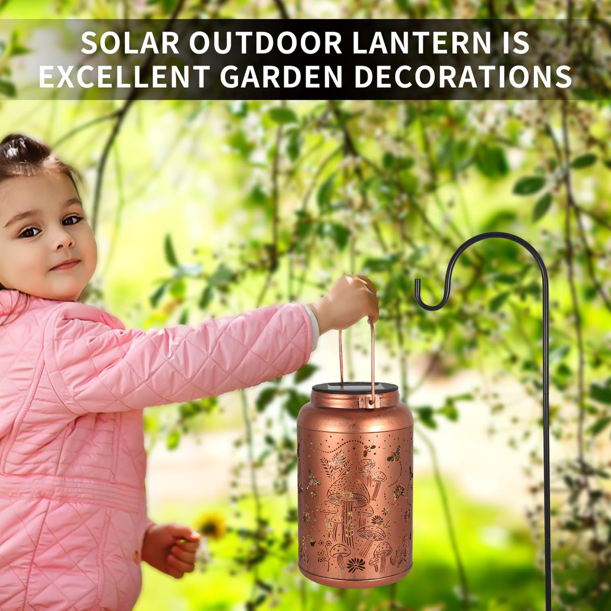 Tepaken IP65 lantern lights pathways without cords or electricity
