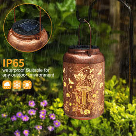 Tepaken metal LED lantern for porches and patios creates cozy glow