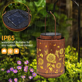 Tepaken LED lantern runs wirelessly on solar power for easy setup.