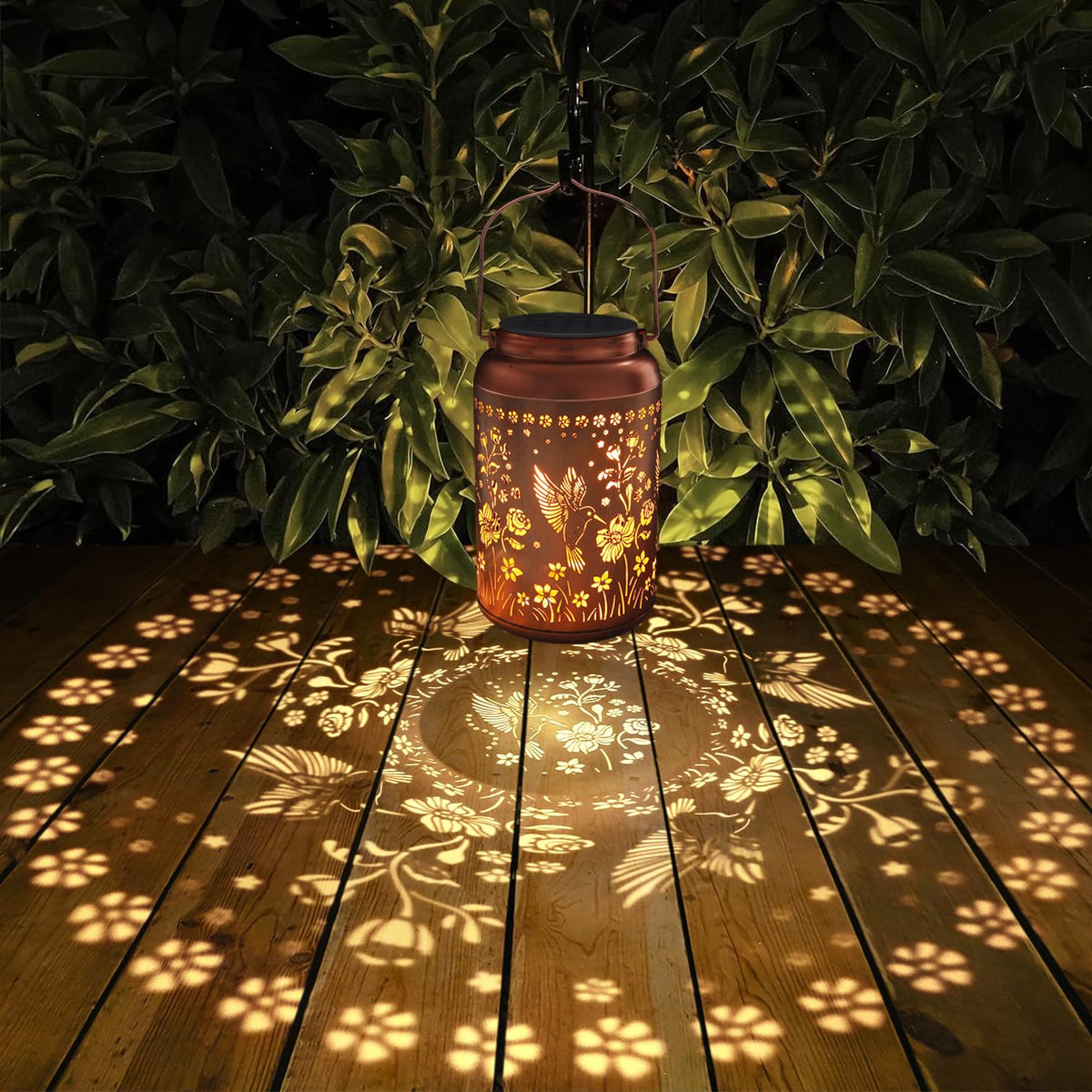 Tepaken porch lantern adds charm and easy solar-powered lighting