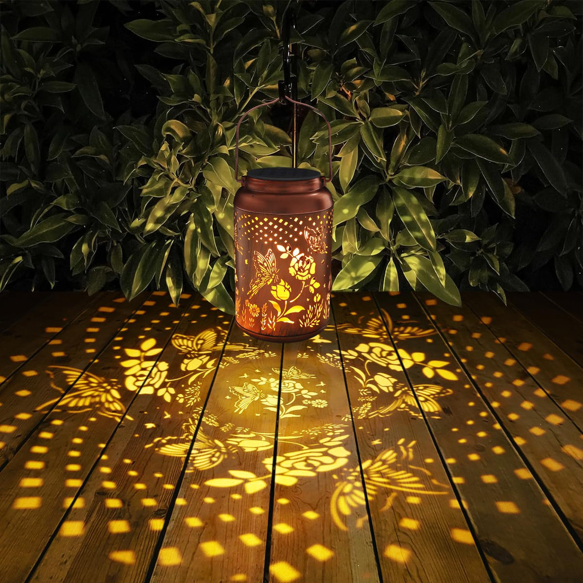 Close-up of Tepaken Rose Butterfly lantern butterfly pattern for decorative charm.
