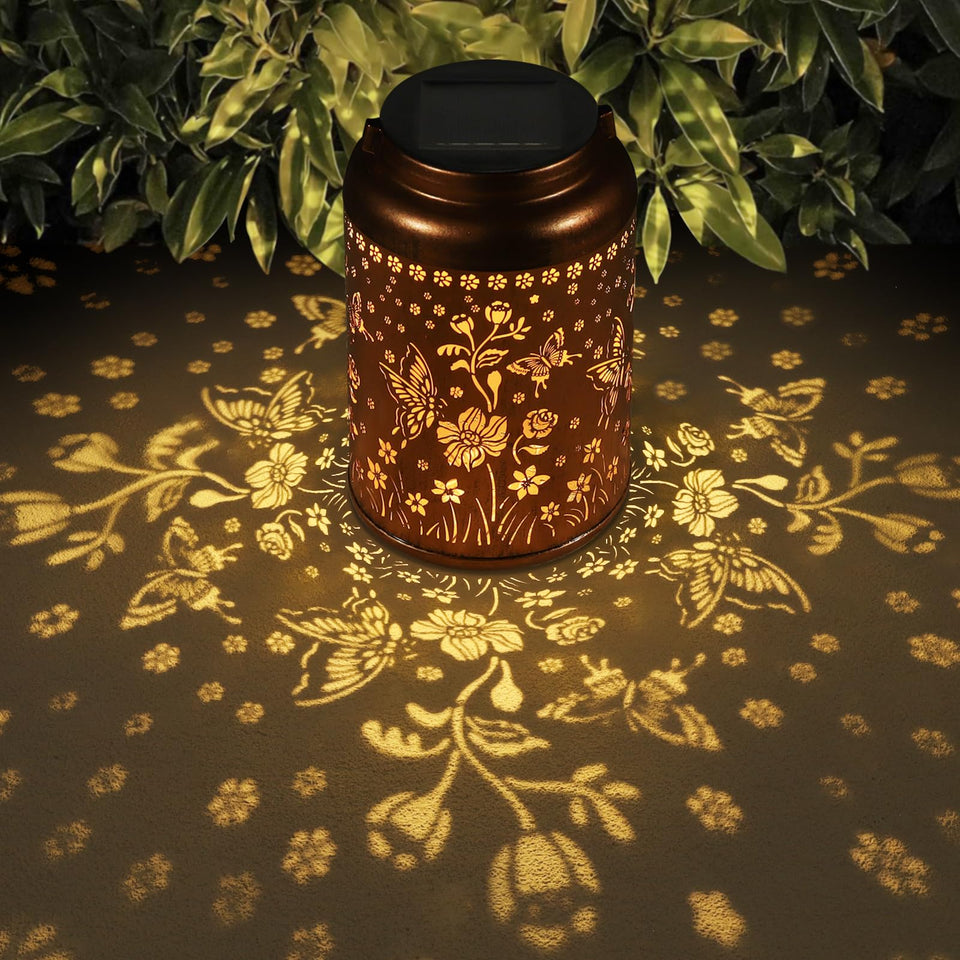 Tepaken solar lantern hummingbird garden light for warm outdoor ambiance