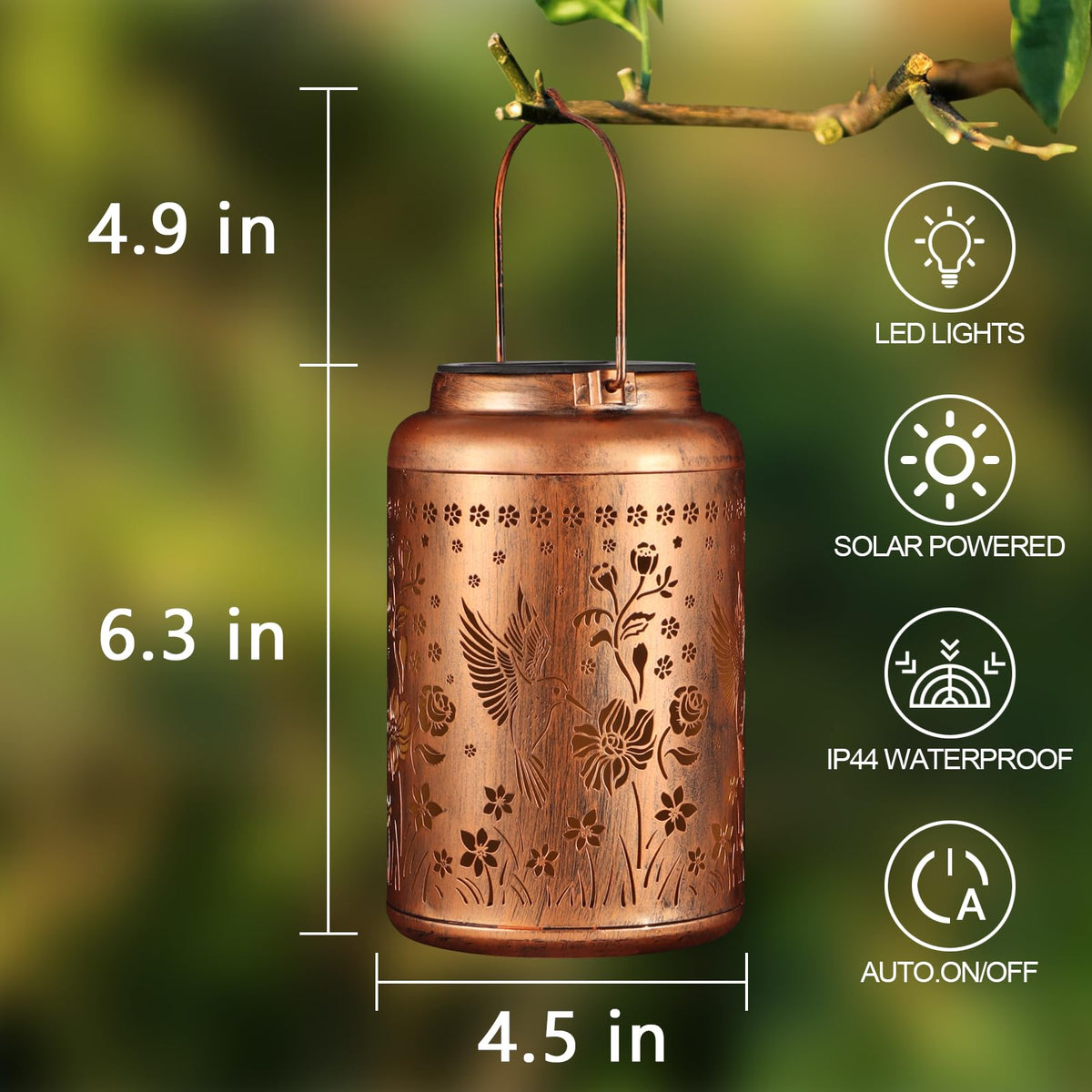 IP65 waterproof Tepaken lantern withstands rain during outdoor use.