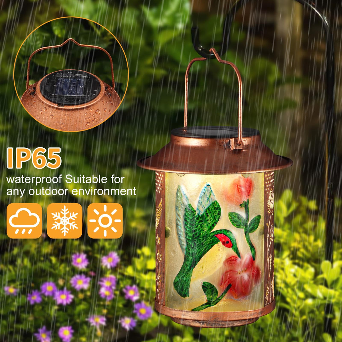 Tepaken solar-powered lantern charges by day for cordless evenings