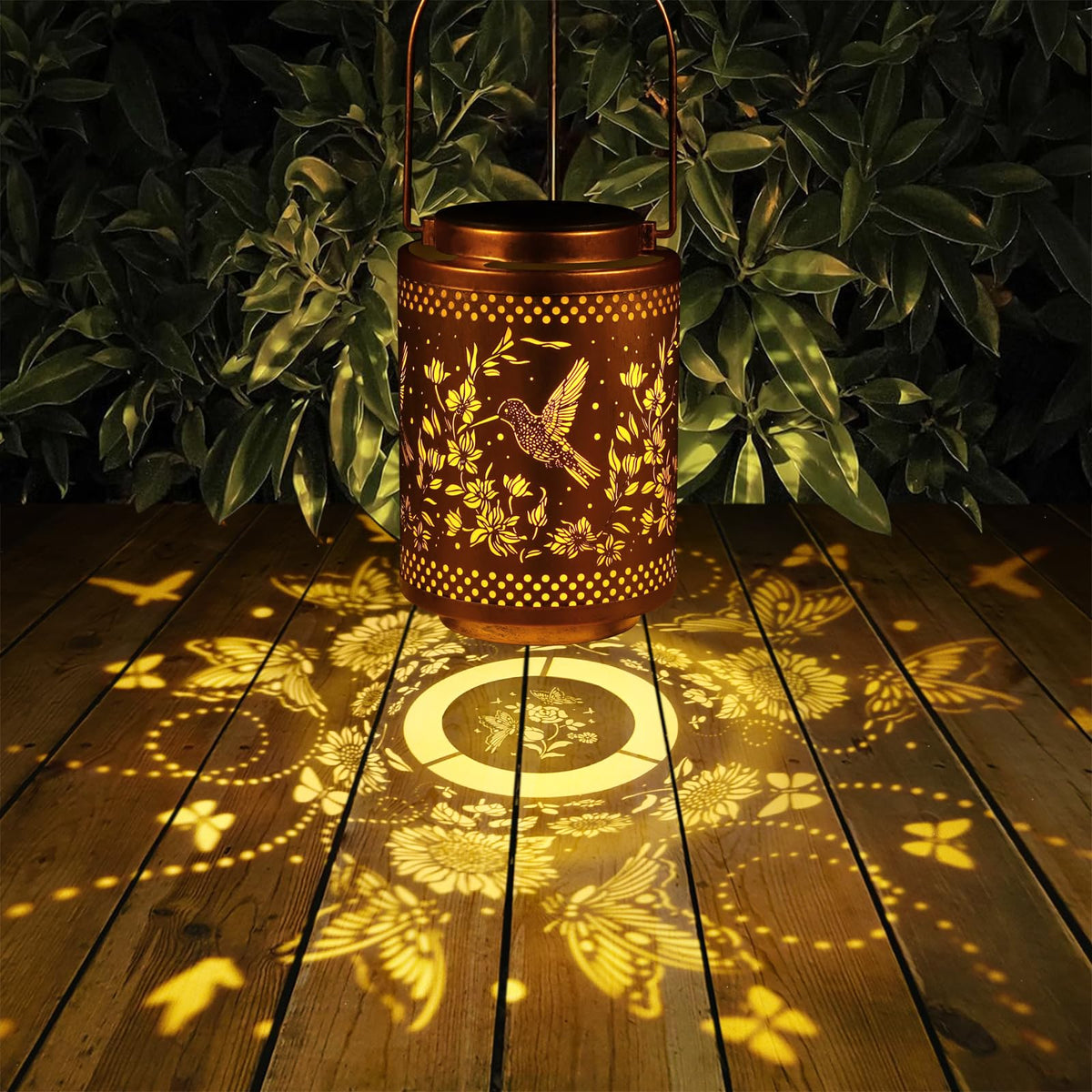 Tepaken waterproof IP65 solar lantern withstands rain while lighting your walkway.