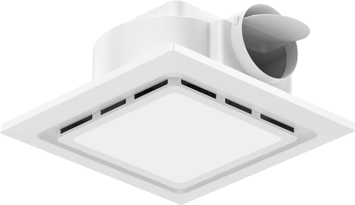 TEPU bathroom exhaust fan with light, 130 CFM airflow for efficient moisture removal in ceiling unit