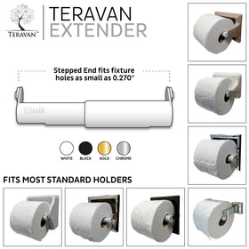 Teravan color options white chrome gold black suit bathroom styles