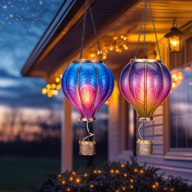 Teresa's Collections solar powered lighting charges by day for night glow