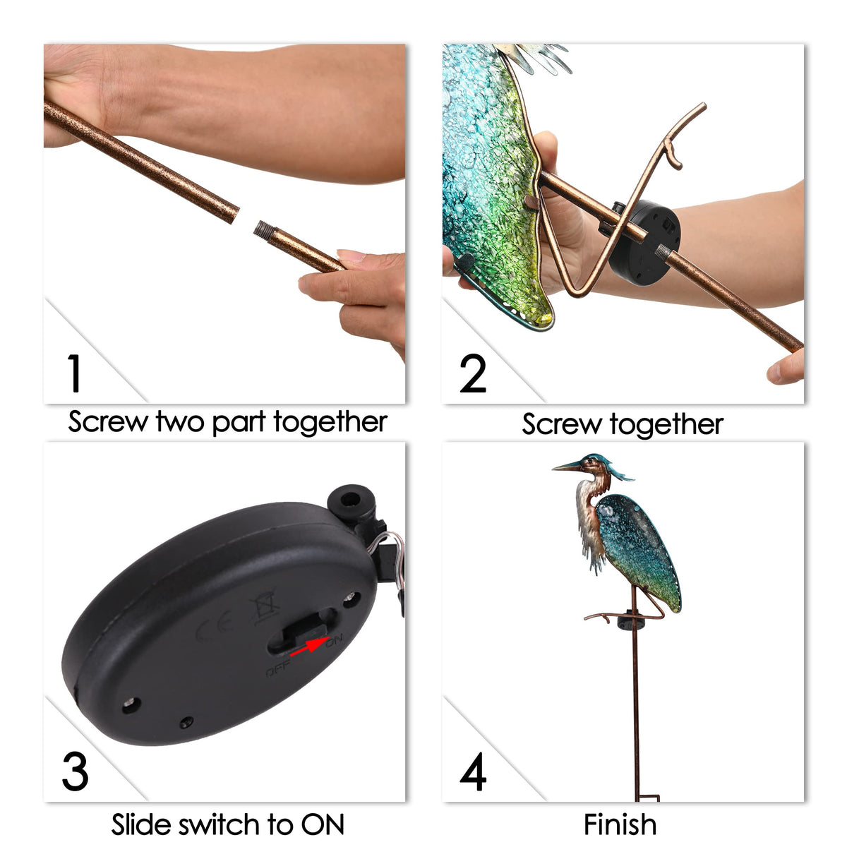 Teresa's Collections blue heron garden decor adds charm to patios and ponds.