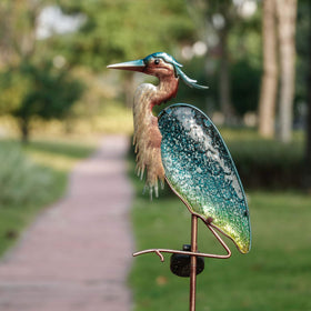 Teresa's Collections giftable blue heron stake suited for mom, grandma, or friends.