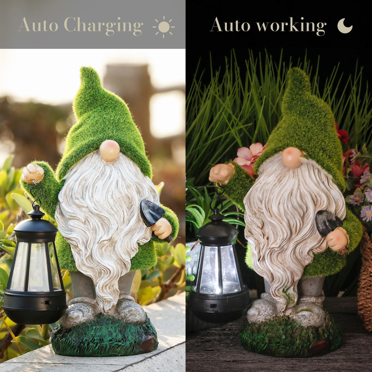 TERESA'S COLLECTIONS gnome statue suits patios, lawns, and walkways as decorative focal point.
