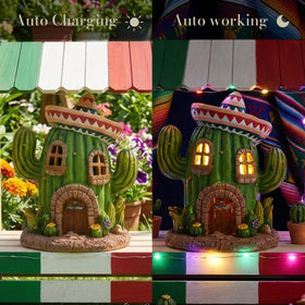 Teresa's Collections outdoor cactus house decor enhances patios and walkways with festive charm.