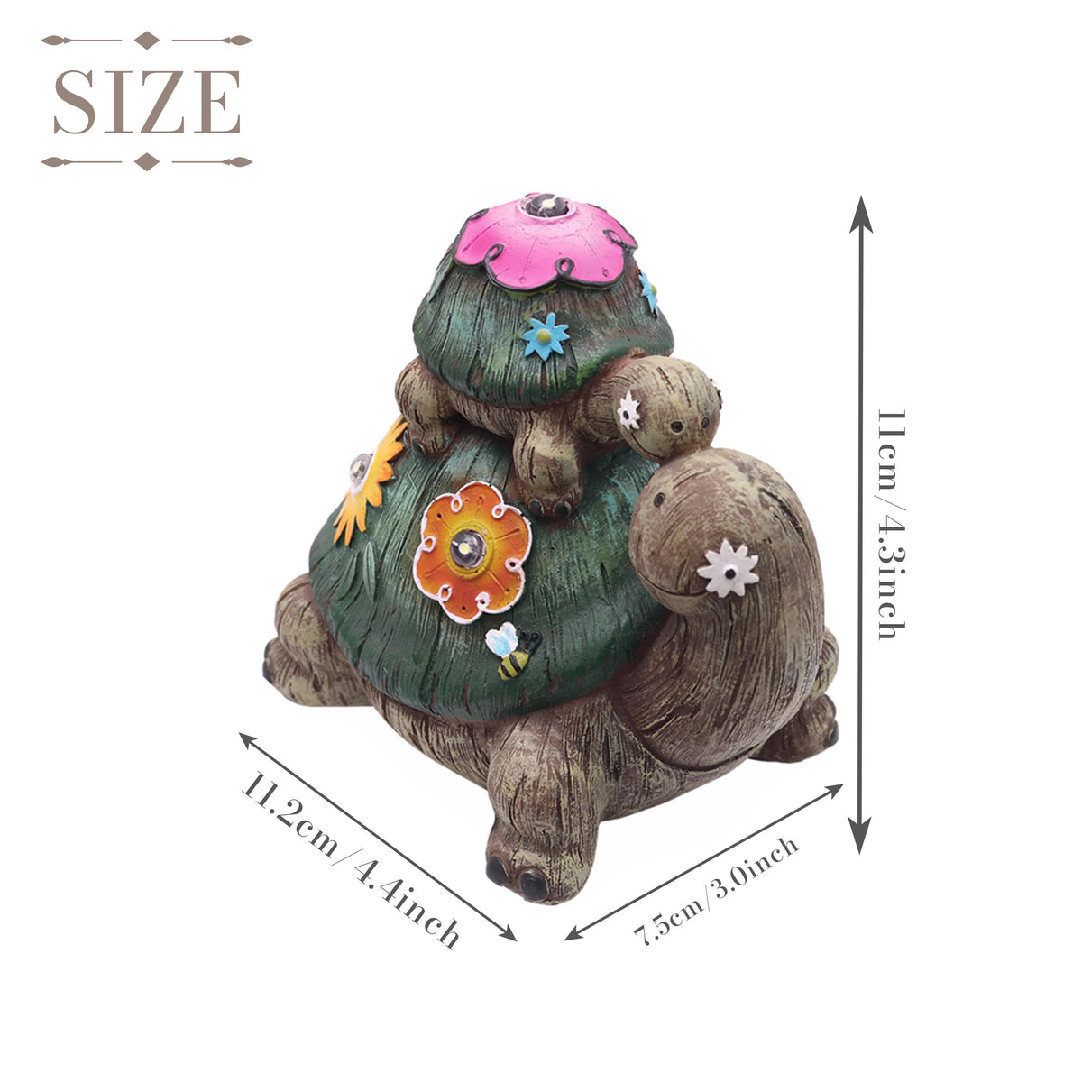 Teresa's Collections patio-friendly turtle sculpture fits balconies, stairs, or poolside spaces.
