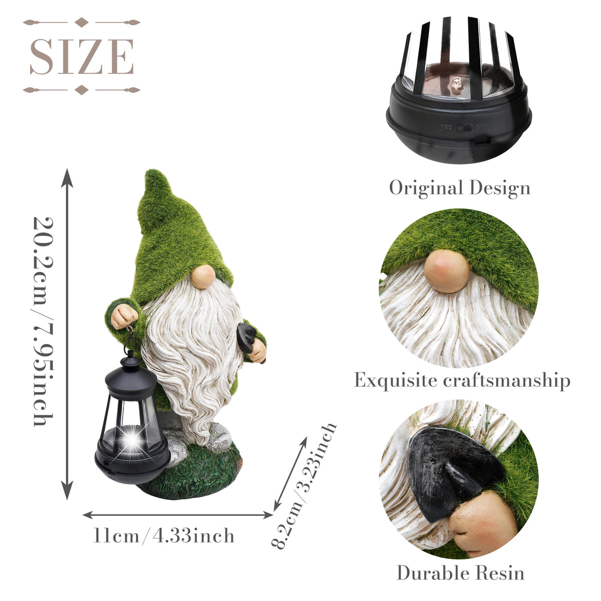 TERESA'S COLLECTIONS resin gnome with mossy hat adds vibrant color to outdoor decor.