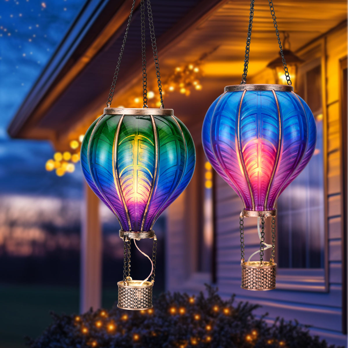 TERESA'S COLLECTIONS decorative lanterns add cozy porch lighting and charm