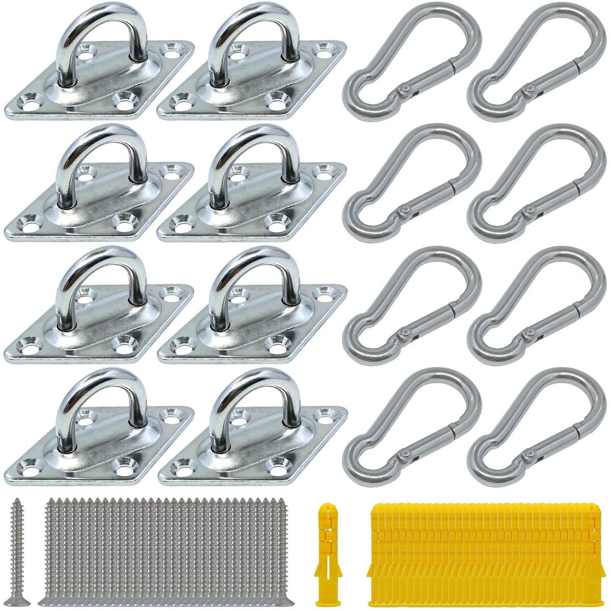TERMATH pad eye plate U hook for sturdy outdoor hanging points and shade sails