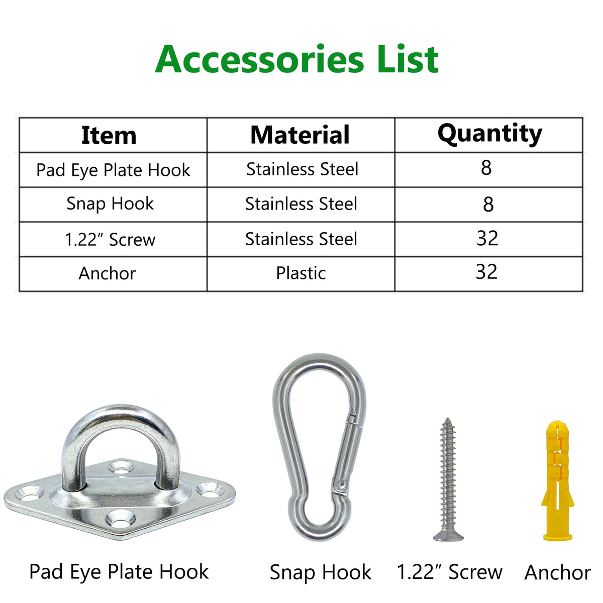 TERMATH screw and anchor set for secure ceiling or wall installations