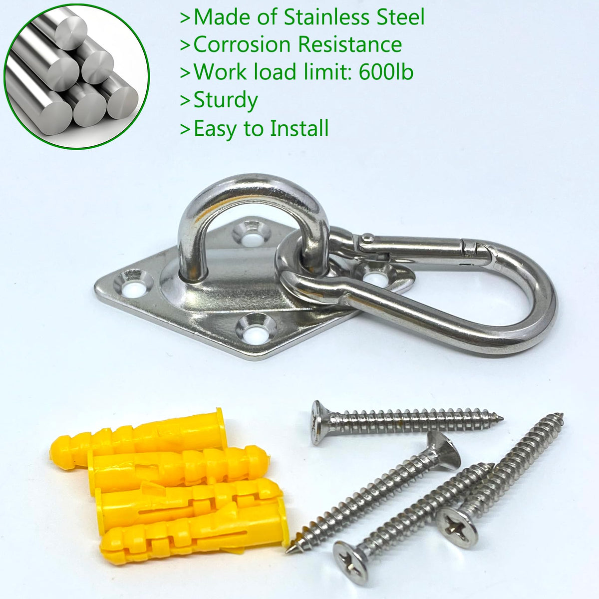 TERMATH shade sail hanger keeps sails taut and securely supported