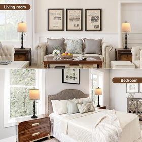 Terpsichore lamps on end table set mood for evenings