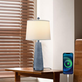 Terpsichore linen shade provides soft, eye-friendly illumination.