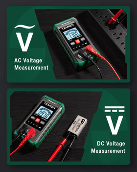 TESMEN TM-510 includes test leads, pouch, and batteries for ready use.