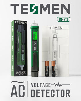 TESMEN TN-213 pocket clip and built in flashlight aid testing in low light