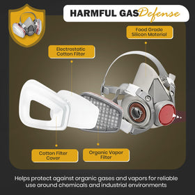 Tesoro Moda adjustable-fit respirator mask ensures airtight seal and breathable wear