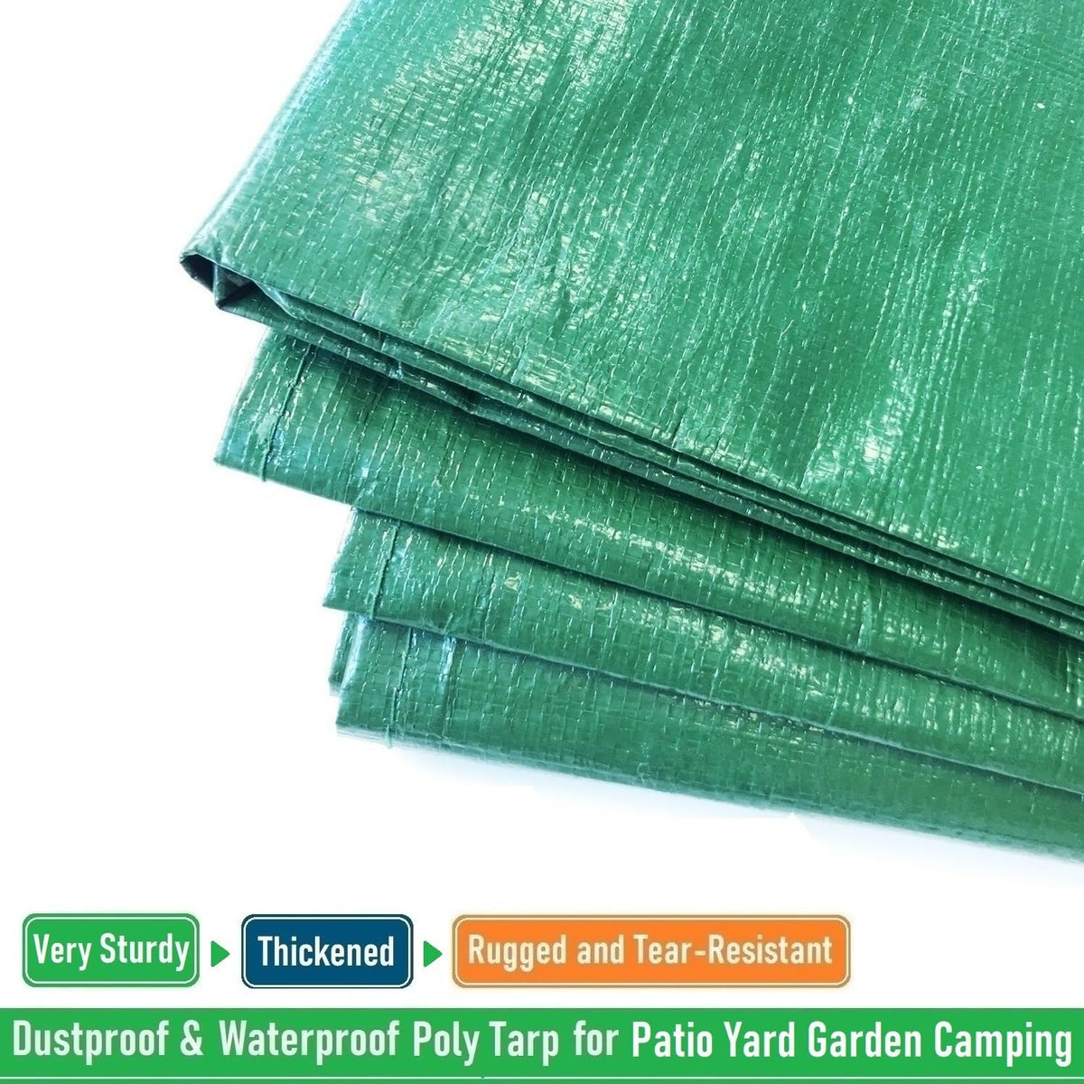 Tespher landscape pruning tarp catches trimmings during yard work