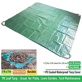 Tespher yard waste tarp for leaves and clippings cleanup