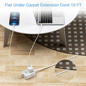 TESSAN 10-foot power cord provides flexible reach to distant outlets