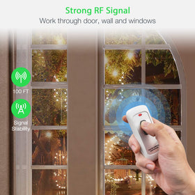 TESSAN 100ft RF range works through walls for flexible placement.