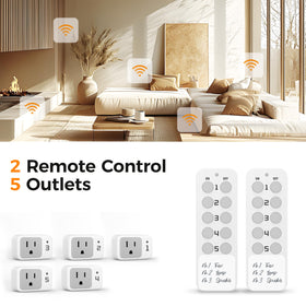TESSAN compact design fits beside furniture without blocking sockets.
